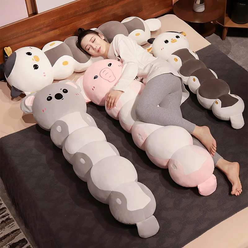 Kawaii Long sleeping Pillow Cat Koala Elephant Plush Toy Doll Pillow Soft Sofa Bed Cushion Cute Girlfriend Birthday Gift