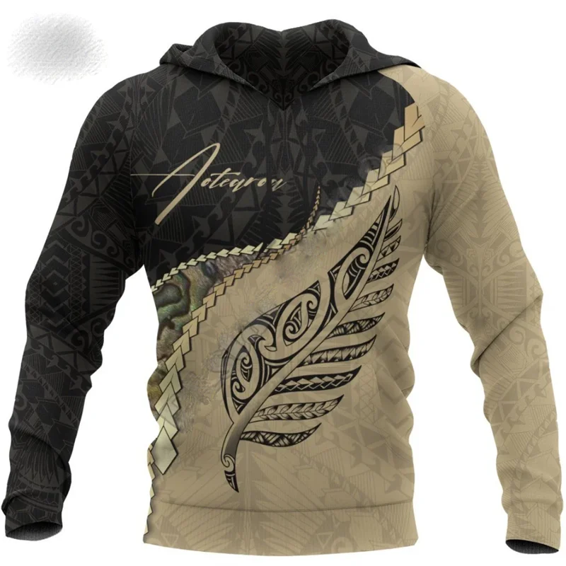 NewFashion Bandera de Nueva Zelanda Maori Aotearoa Tribe Haka tatuaje nativo chándal pulóver 3DPrint hombres/mujeres divertidas sudaderas casuales 01