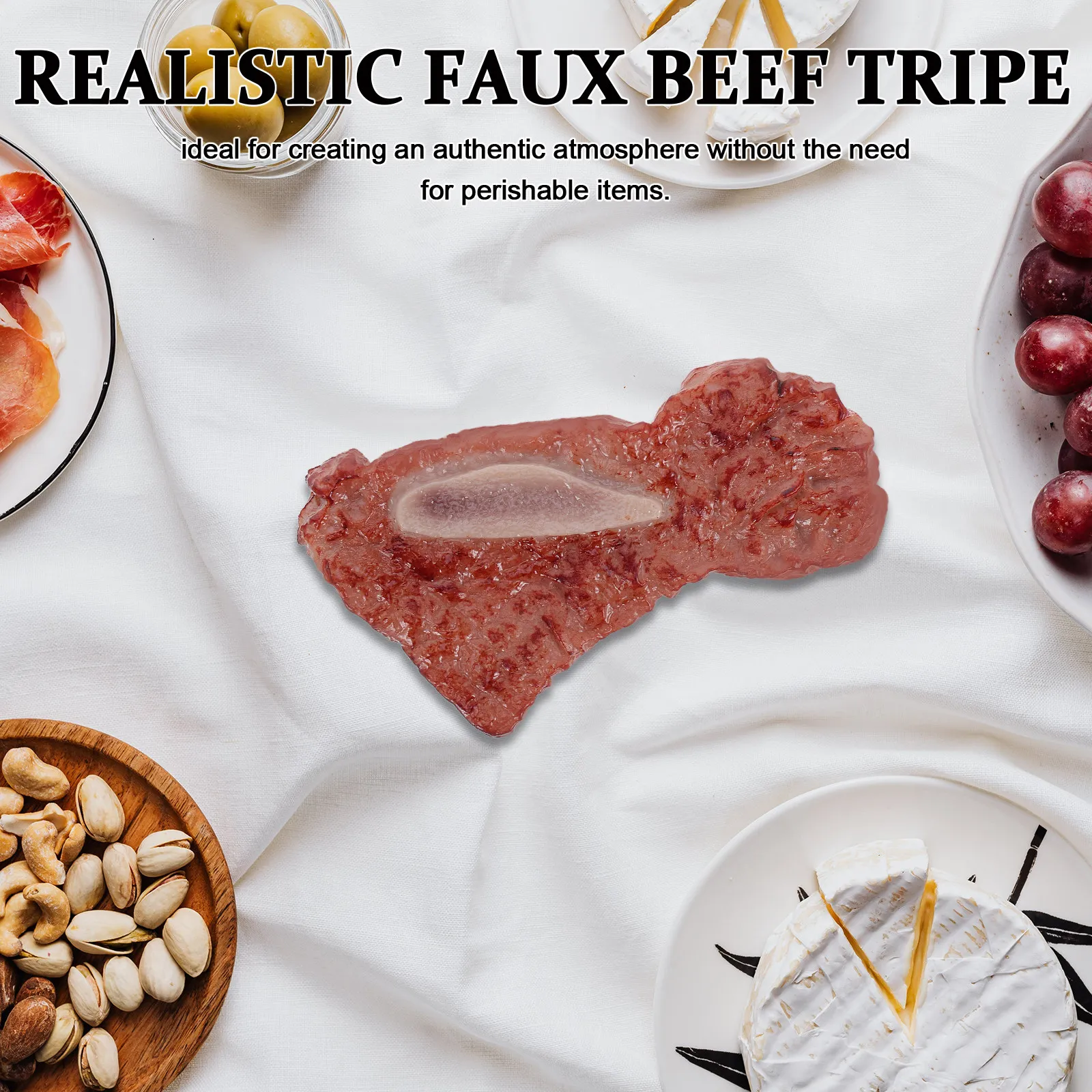 

Realistic Faux Cowboy Rib Steak Lifelike Texture Kitchen Photo Prop Kids Party Decor Pretend Play Learning Food Teaching Tool