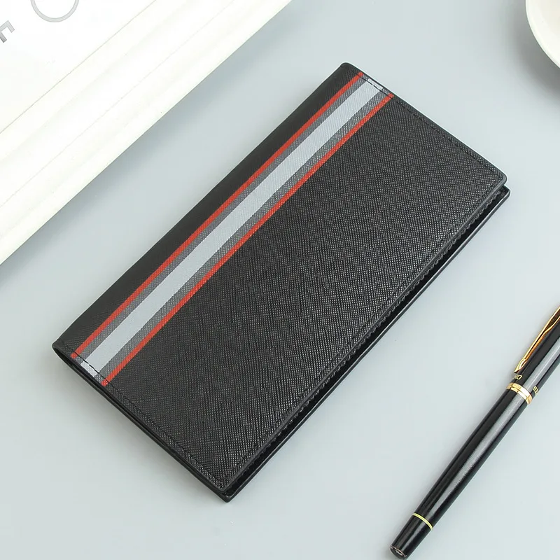 Lange schlanke Herren Geldbörse Geld klammer einfache Karten halter weiche Taschen für Mann Rechnung Inhaber ultra dünne Brieftasche Geldbeutel männliche Geldbörsen