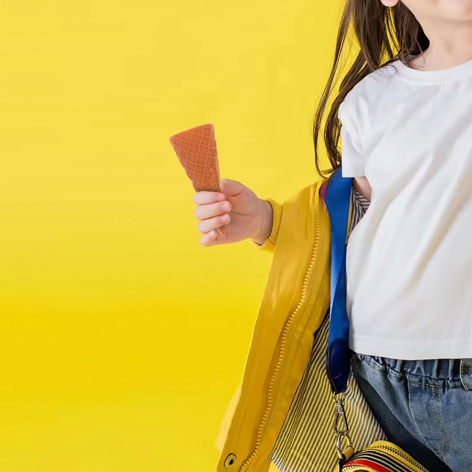 

2pc Cream Cone Mold Realistic Simulation Durable Pretend Play Food For Kids Birthday Wedding Party Photography Prop