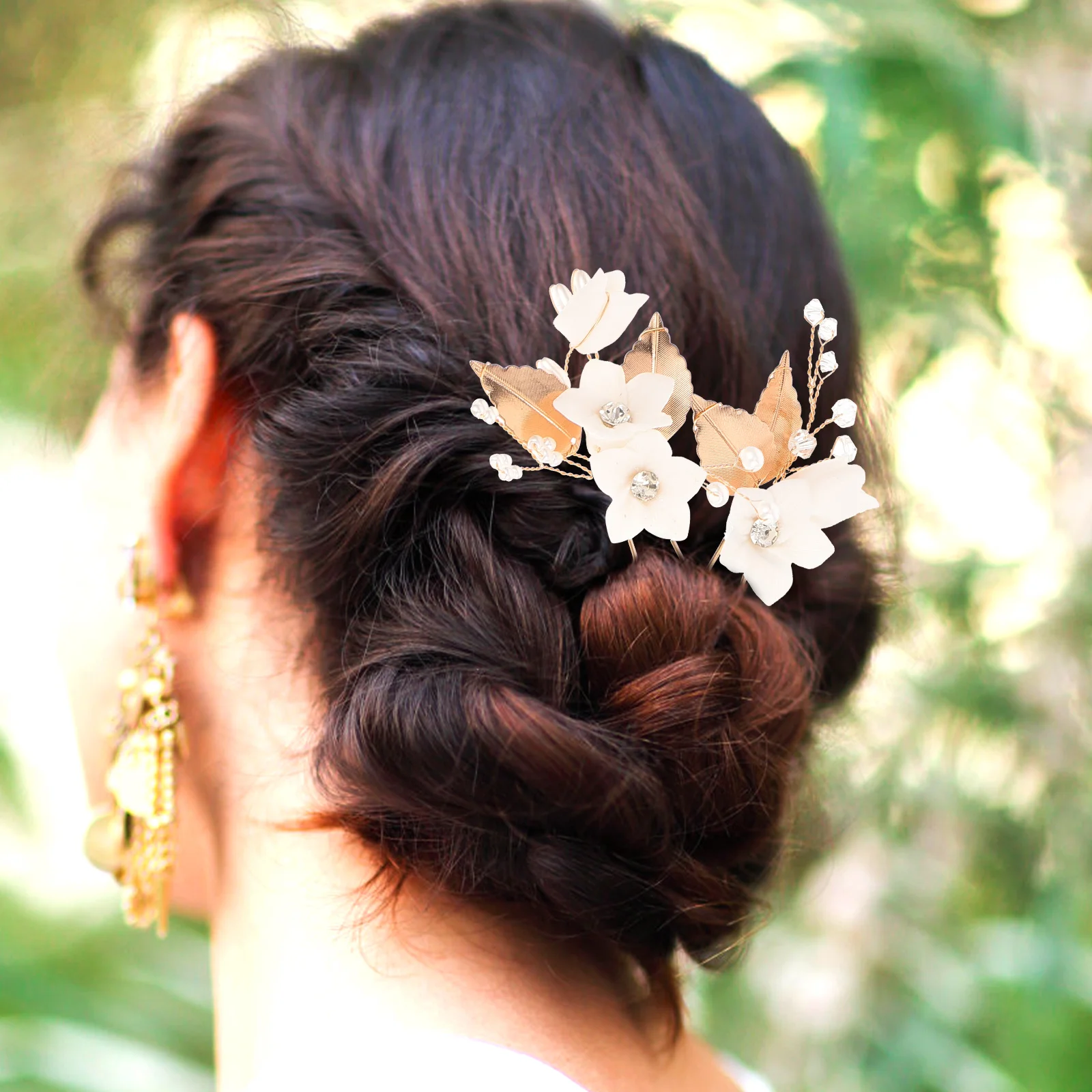 

3 pcs Fork Hair Accessories U-shaped Hairpin Wedding Bridal Grace Party Prom Lightweight Premium Materials