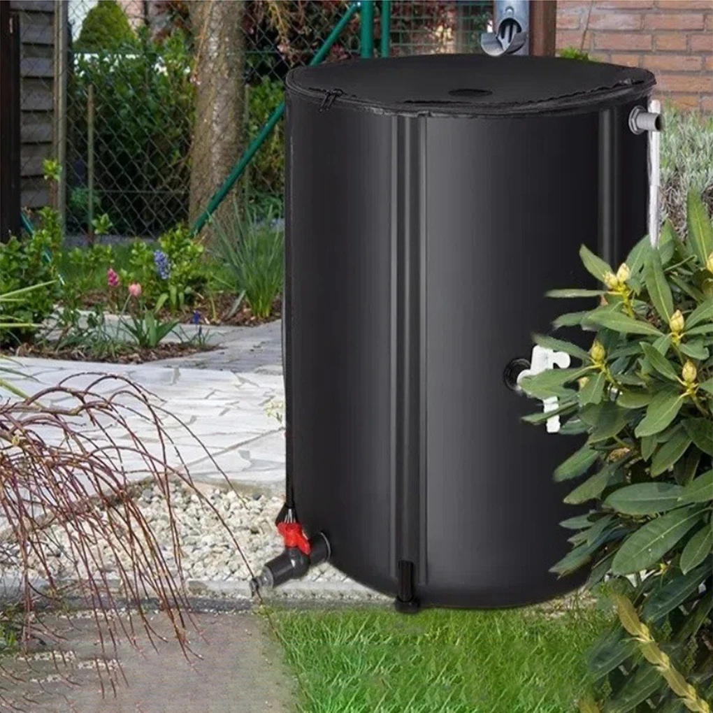 

132 Gallon Foldable Rain Barrel – Strong PVC Rainwater Harvest Tank, Garden Runoff Upgrade Collection Container