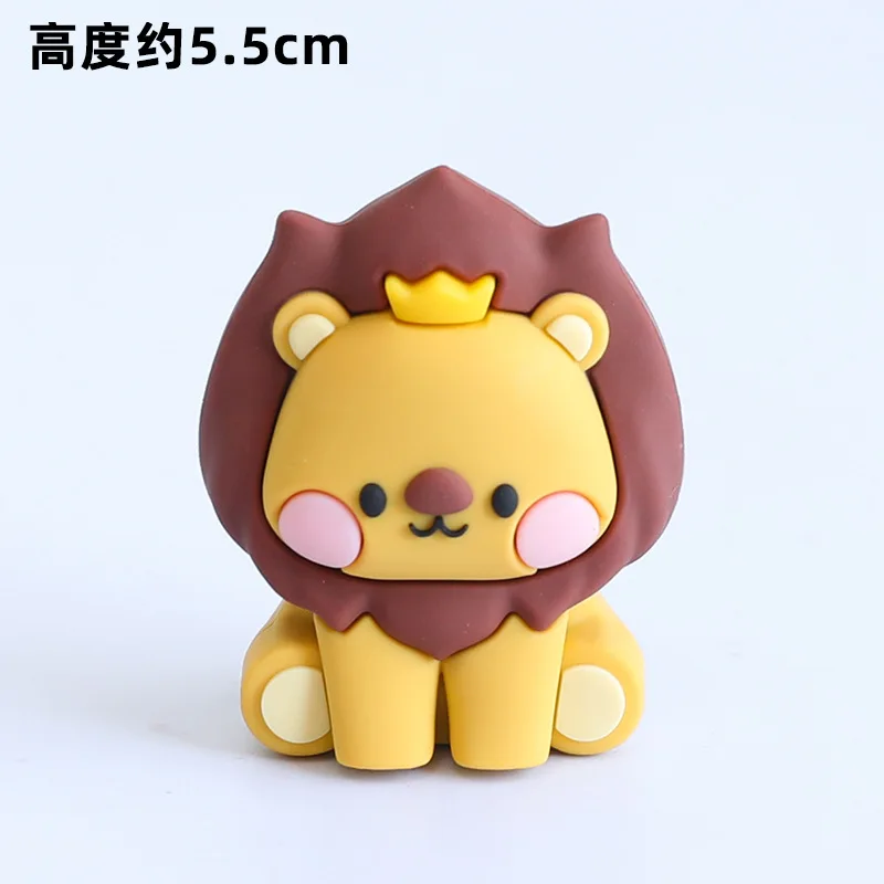 Jungle Animals Cake Topper Cute Cartoon Tiger Lion Giraffes Elephants Monkeys Zebras Pandas Kids Birthday Party Decoration - view 5