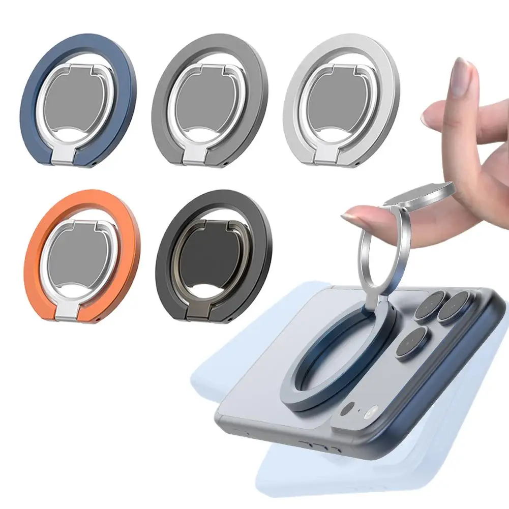 

Double Sided For MagSafe Phone Stand Magnetic Phone Ring Holder Kickstand Magnet Grip for iPhone 17 16-12 Android Gym Car Holder