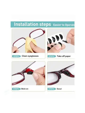 5 paires de plaquettes nasales antidérapantes pour lunettes, autocollants en Silicone souple, plaquettes nasales pour lunettes à monture en plastique, lunettes de soleil (noir/blanc)