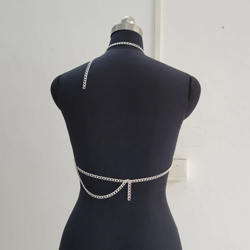 Vintage 2000er Schmuck Mehrlagige BH-Körperkette Sexy Niedliche Tops Damenbekleidung 2026 Sommer Festival Crop Tops Camisole Halsketten – Detail 9