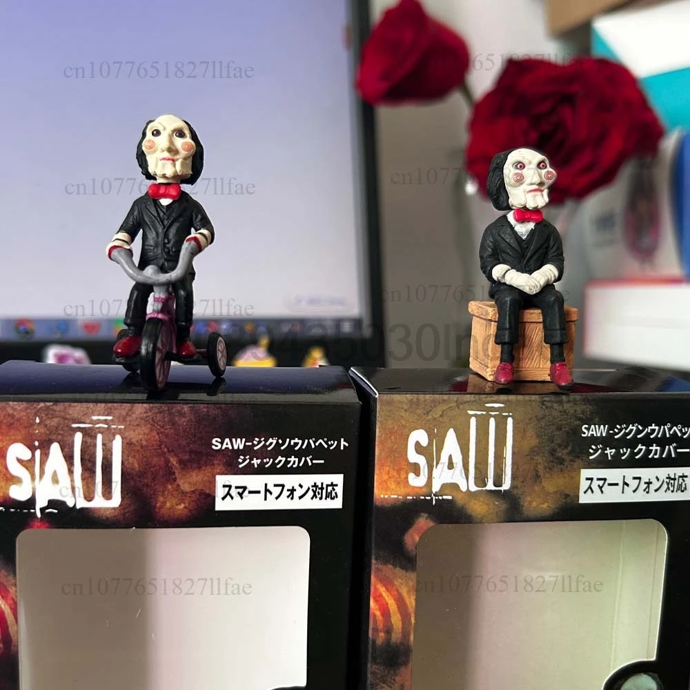 공포 톱 빌리 그림 키 체인 영화 펜던트 장난감 인형 모델 할로윈 크리스마스 선물 친구 장식을위한 5cm 배낭 펜던트