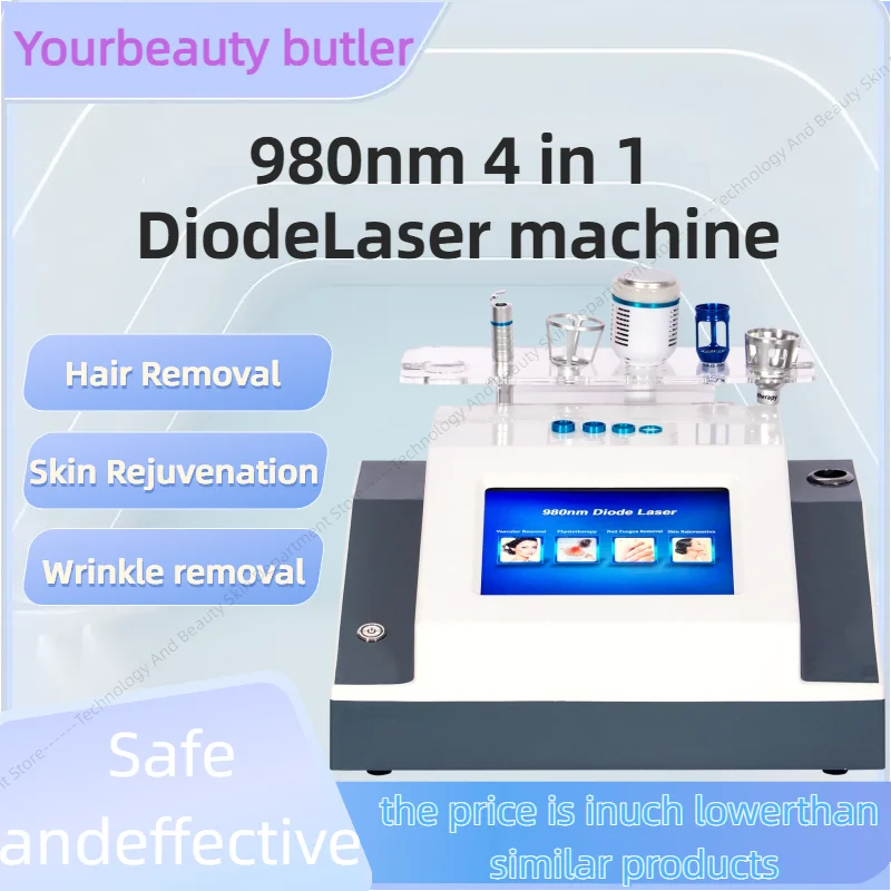 

30W 4 in 1 980nm Diode Laser Vascular Removal Machine Remove Spider Veins 980 Diode Laser Blood Vessels Removal Nail Fungu