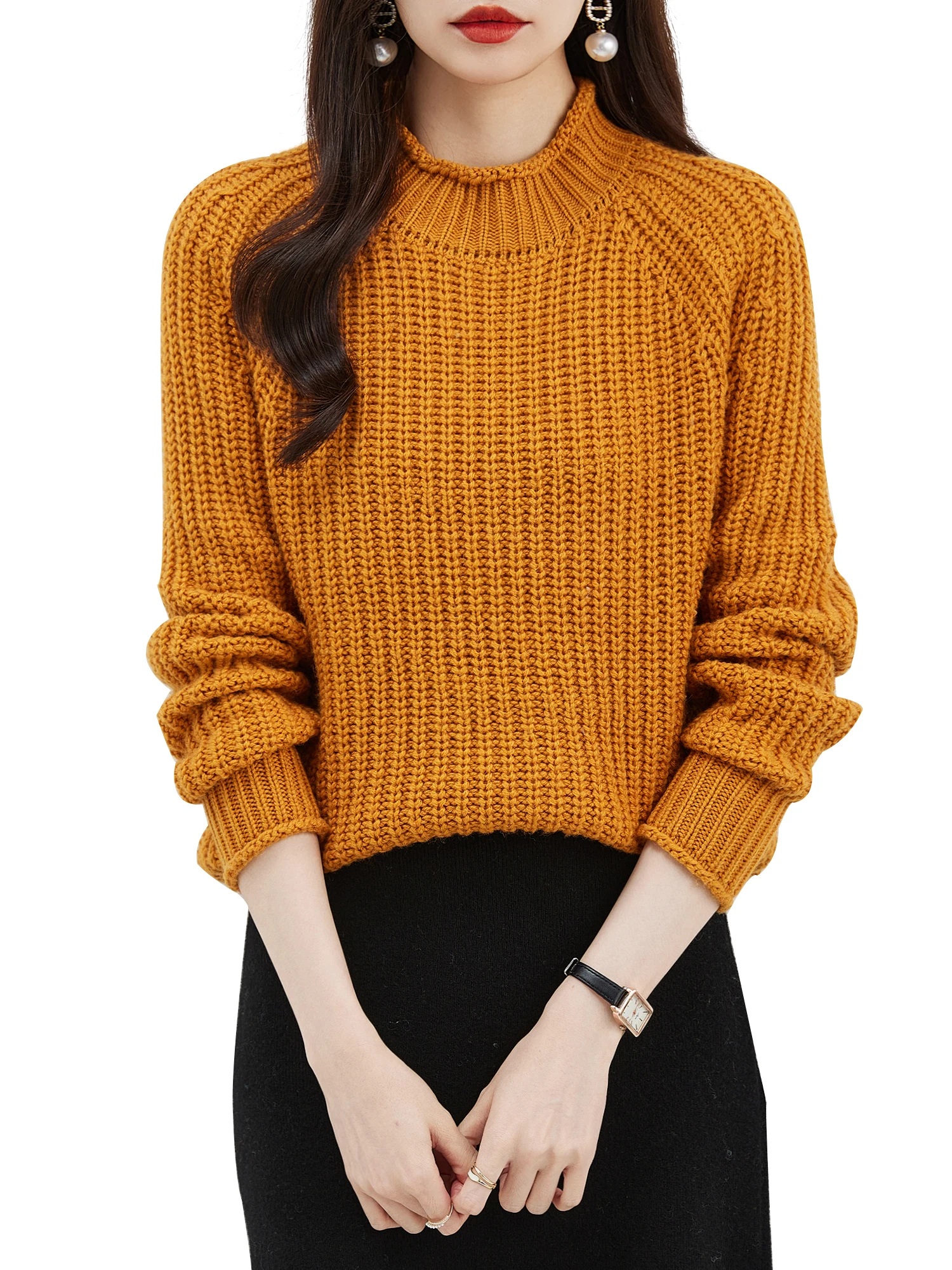 

EU Size Sweaters Women's Merino Wool Crewneck Sweater 2023 Fall Winter Pullover Warm Soft Tops Long Sleeve Knit Female Clothing