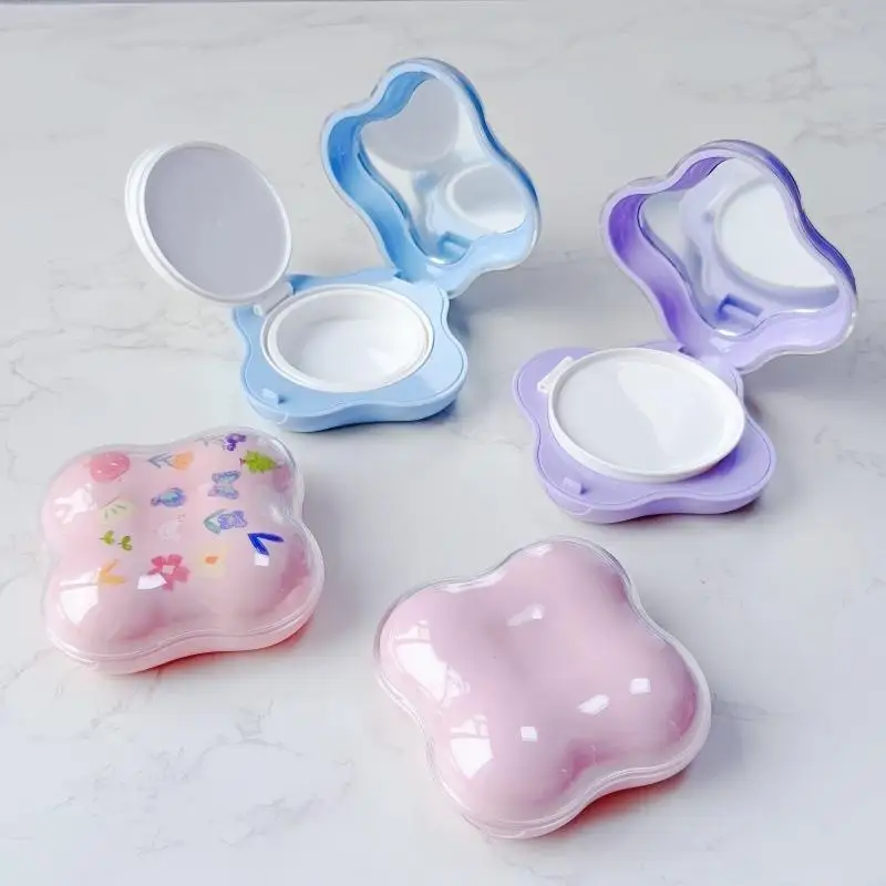 15g Empty Flip Cushion Box Powder Box Portable Cosmetic Makeup Case BB Cream /Foundation/ Blusher Container With Mirror