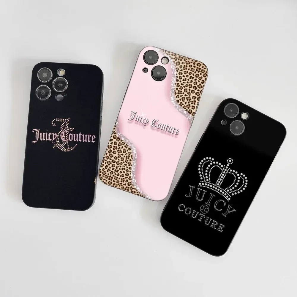 J-Juicy C-Couture Phone Case Silicone Soft For IPhone 16 15 14 13 12 11 Plus Pro Max Plus