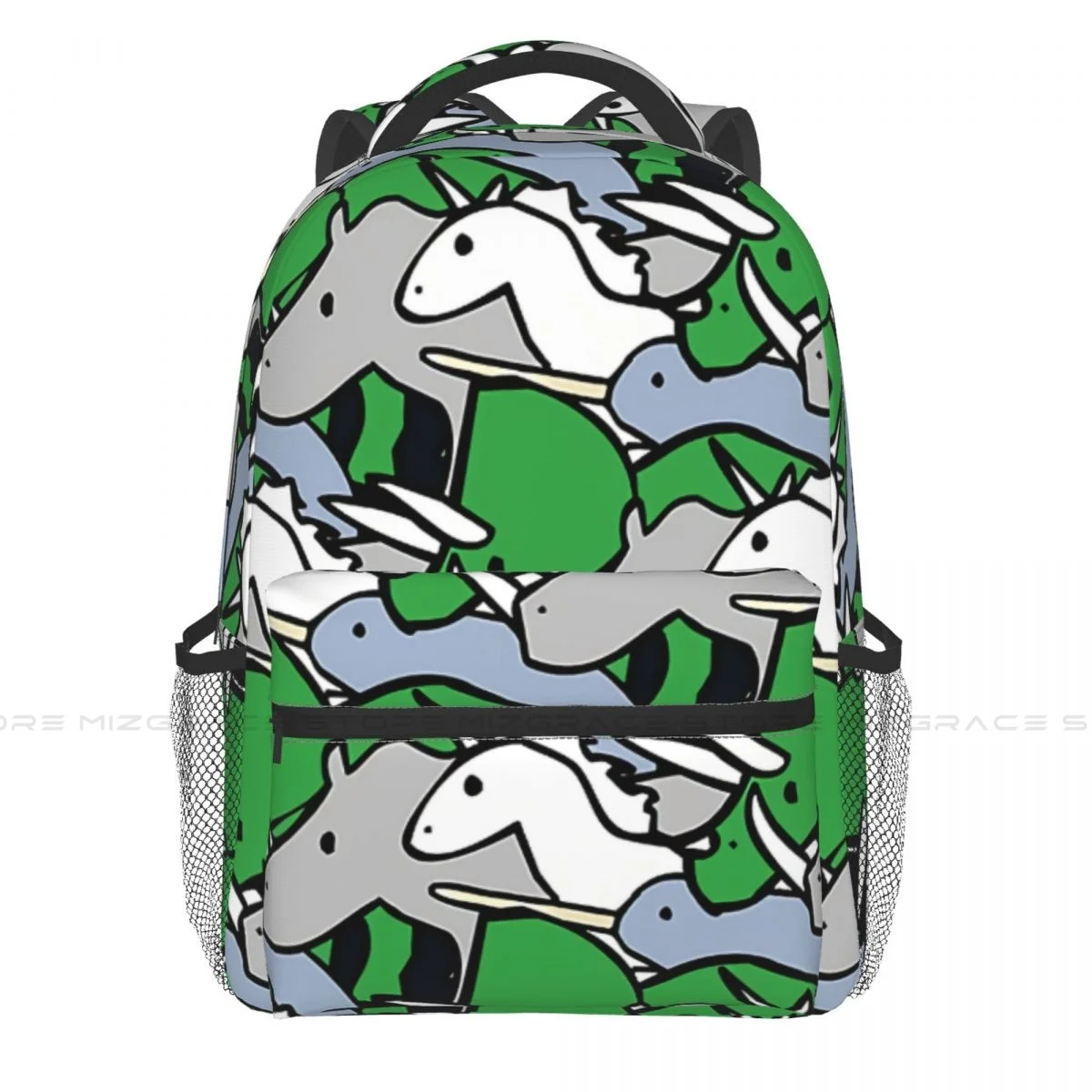 

Unicorn Narwhal Triceratops Rhino Backpack for Girls Boys Travel Rucksack Daypack for Teenage School Laptop