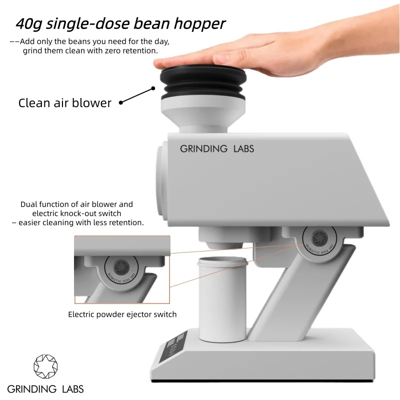 ROBOTI DOG 083 83mm Hole  Flat Burr Grinder with Square Axis Alignment 5 Axis CNC 0.05mm Tolerance and Dual Timer Mode