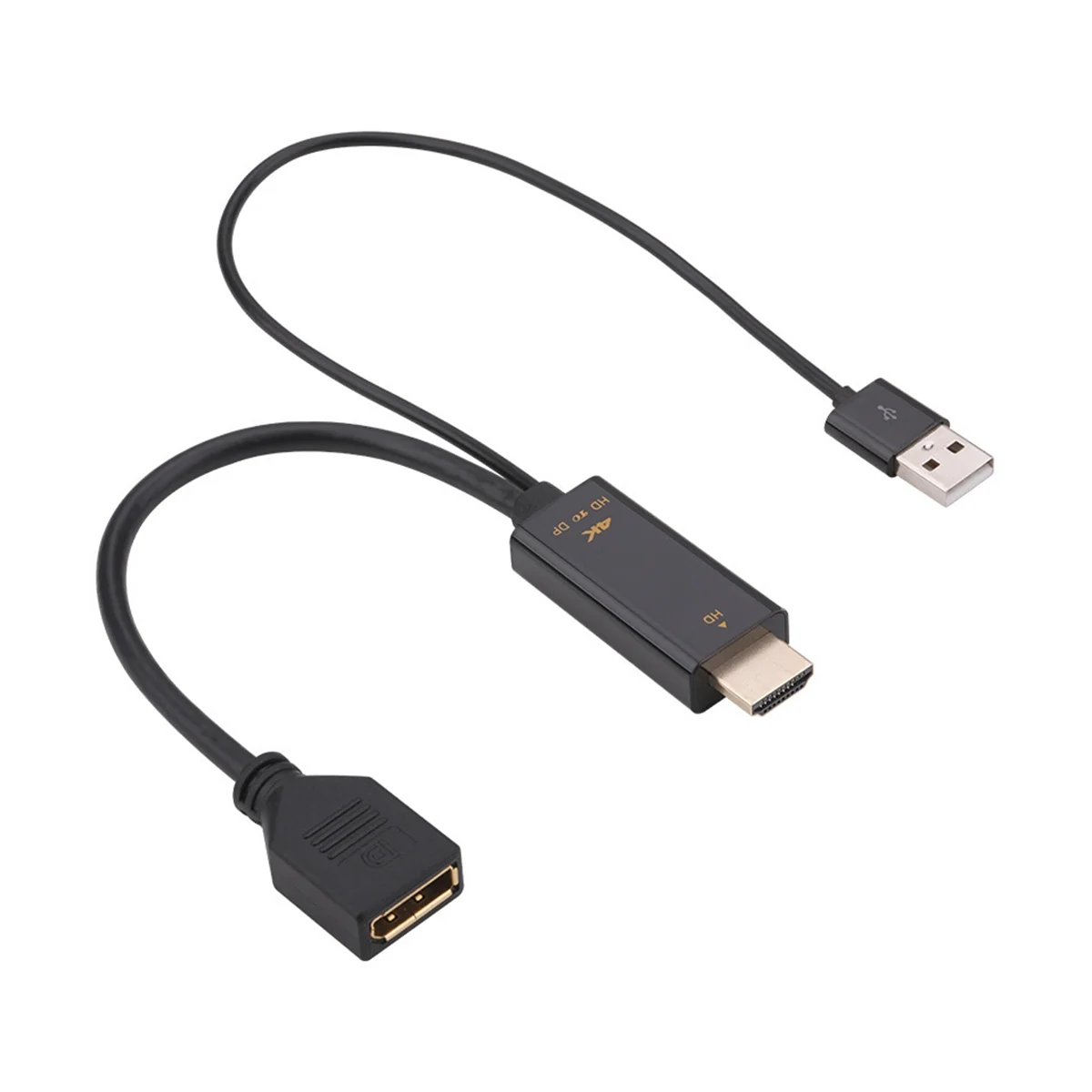 สายแปลงสัญญาณ HDMI ตัวผู้ไปยังพอร์ตตัวเมีย4K @ 60Hz HDMI-เข้ากันได้กับสายอะแดปเตอร์แปลง DP