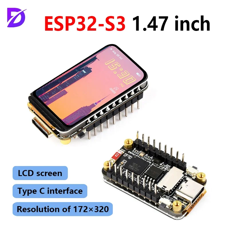 ESP32-S3 1.47inch LCD Screen Display 172×320 Supports WiFi & Bluetooth ESP32-S3-LCD-1.47 RGB color LED