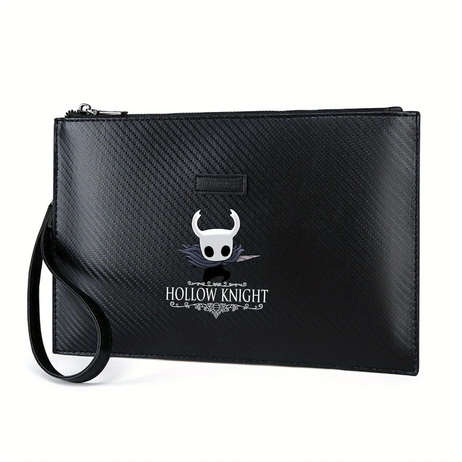 

Черная элегантная мужская сумка из искусственной кожи с логотипом Hollow Knight, модная и практичная для повседневной носки