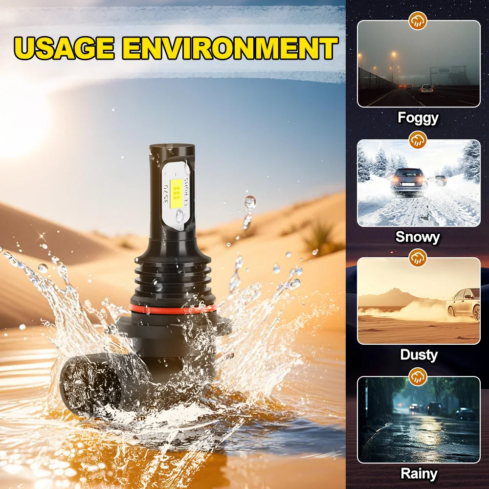 2/4x لميتسوبيشي أوتلاندر 2003 2004 عالية الطاقة كشافات لمبة الترا برايت الأبيض 6000K مصابيح الضباب 3570 CSP LED