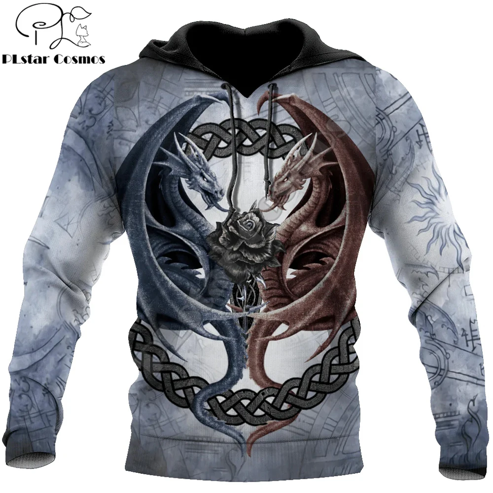 

PLstar Cosmos Dragon Couple Rose Flowers 3D All Over Printed Fashion Men's Hoodie Unisex zipper Hoodie Casual Tracksuits KJ981