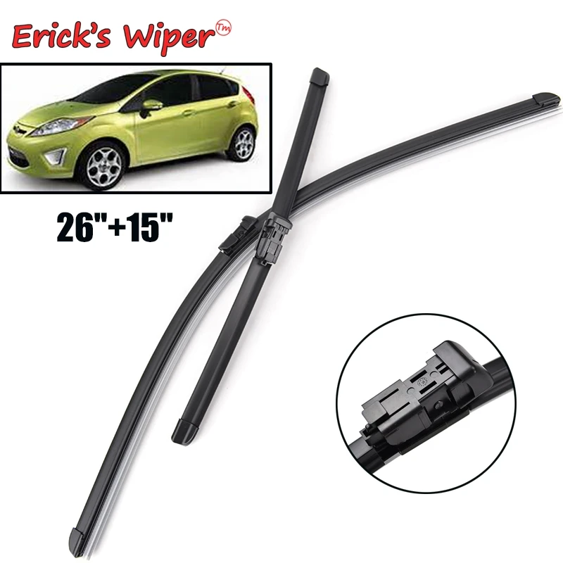 Erick\'s Wiper LHD Front Wiper Blades For Ford Fiesta MK6 2008 - 2017 Windshield Windscreen Clean Window Car Rain Brushes 26\