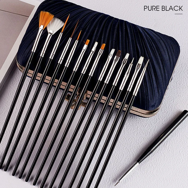 LULAA 15PCS Multifunctional Nail Art Brush Line Painting Pen Dotting Tools Nail Accessories And Tools Nail Brushes For Manicure image 3