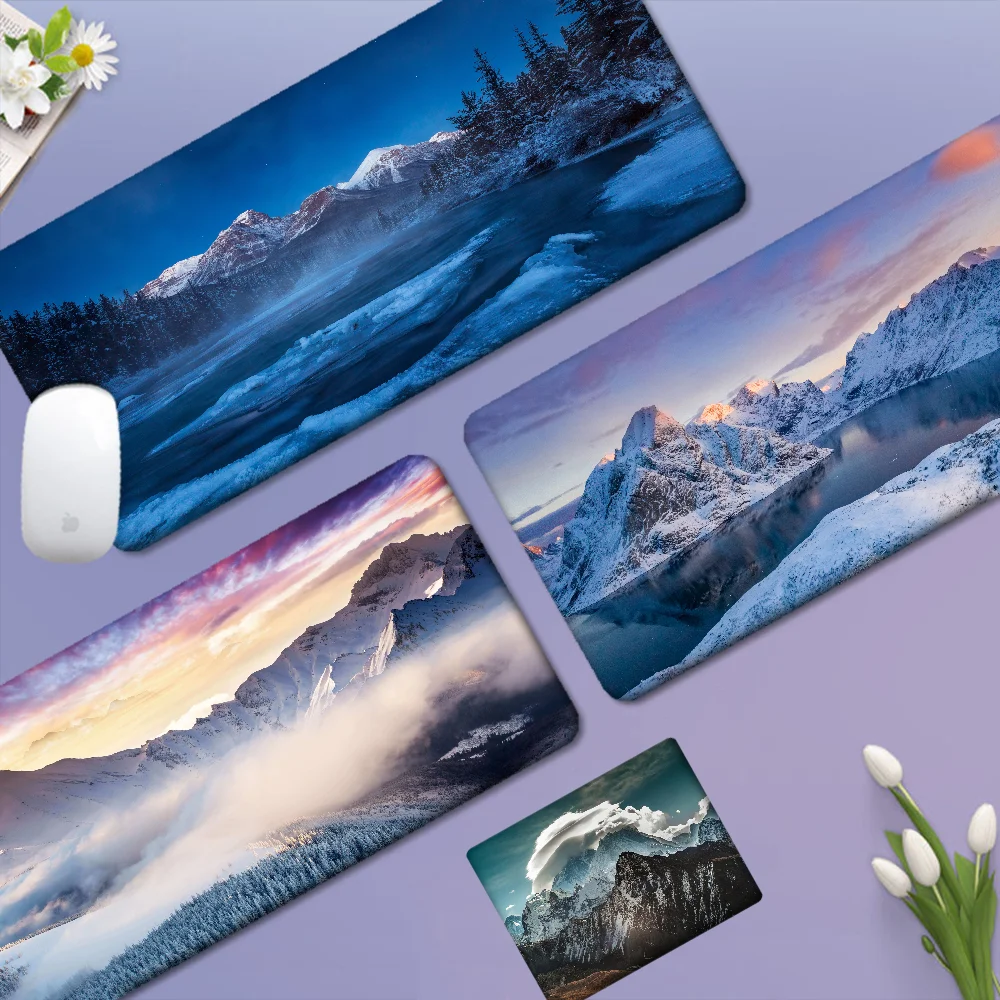 

Snow Mountain Animation Office Computer Desk Mat Table Keyboard Big Mouse Pad Laptop Cushion Non-slip For PC Mouse Carpet