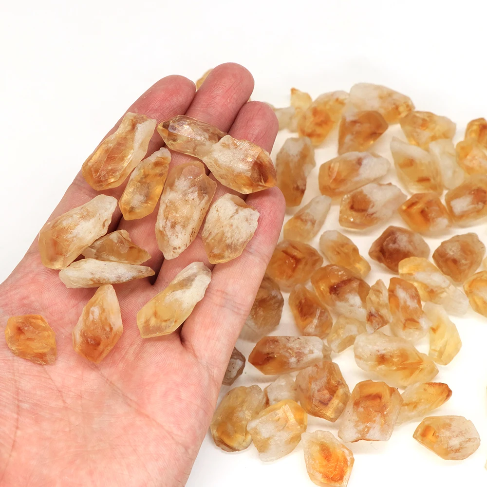 Natural Brazil Citrine Crystal Healing Mineral Specimen Collection Home Decoration Necklace DIY Aquarium Tank Stone Wholesale