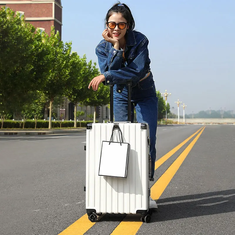 Imagem -02 - Mala de Couro com Senha Tsa Lock Mudo Bagagem de Rolamento Trolley Case Embarque Malas de Viagem sobre Rodas Novo 20 22 26 28 30