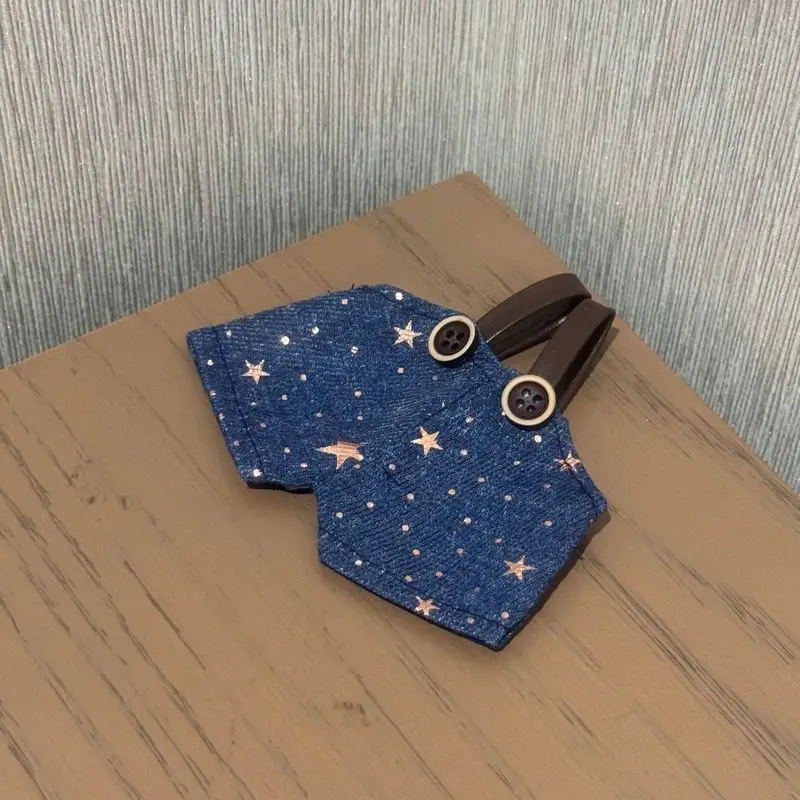 جينز الخماسي المتلألئ مع الحمالات عصرية ومناسبة لدمى لابوبو لتغيير الملابس وتطابق مع ملابس الدمى