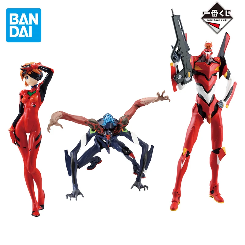 BANDAI Original Ichiban Kuji EVA Soryu Asuka Langrey Matoliel EVA Unit-02 Anime Action Figures Toys For Boys Girls Gift Model