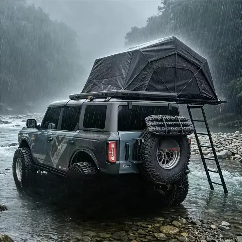 Automatic Pop-up Anti-Condensation Polyester Aluminum Rooftop Tent, Waterproof & Moistureproof for Self-driving Travel