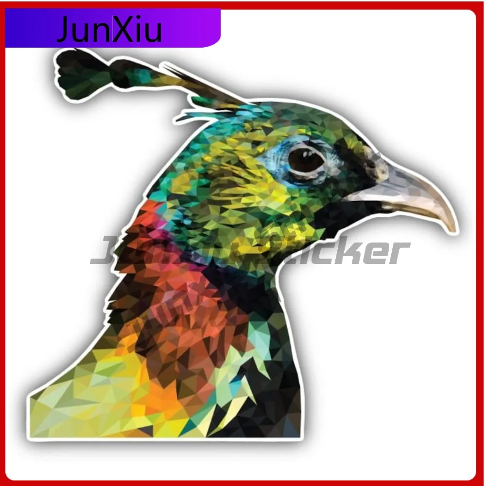 

Himalayan Monal Bird Triangulated Cartoon Vinyl Sticker Car Bumper Bicycle Skateboard Suitcase Decal Automotive Stickers decals