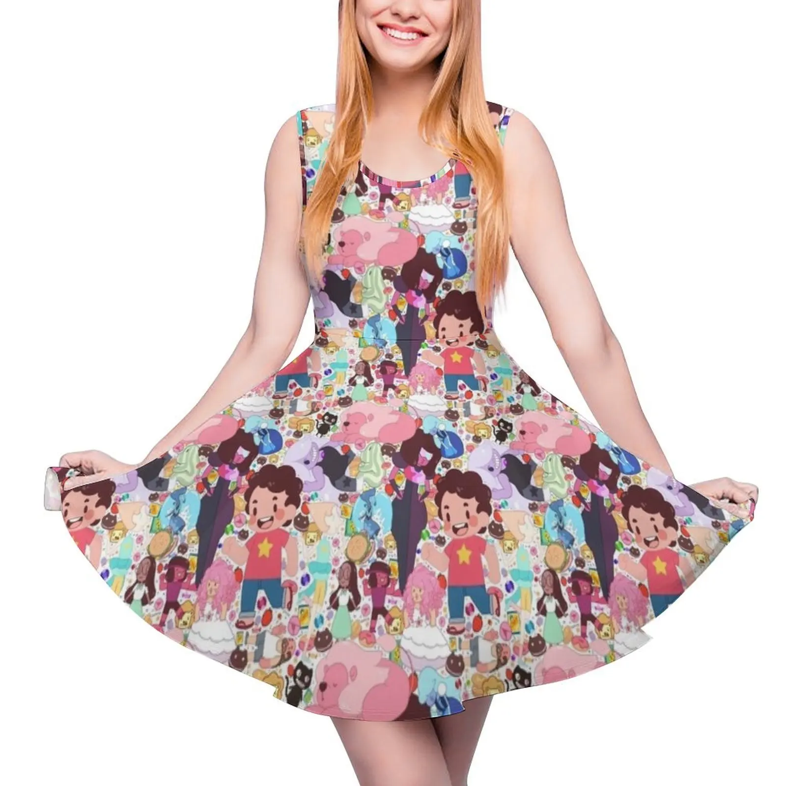 

Steven Universe Pattern Sleeveless Dress dresses for womens 2024 women"s evening dress 2024