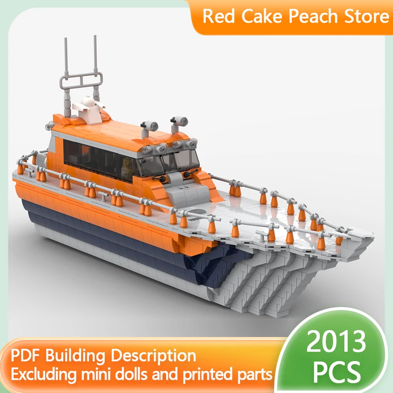 Industrial Ships Model MOC Building Brick Large Search And Rescue Boat Modular Technolog Gift Holiday Assemble Children Toy Suit