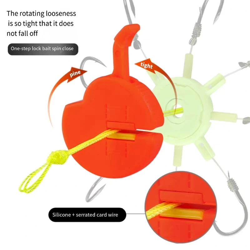   Heavy Duty ABS Baits Clip Holder Precisions Positioning Design For Enhances Angling Efficiency Light Weight Construction