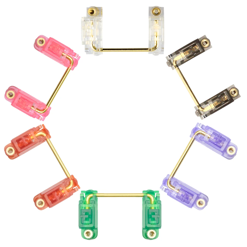 Стабилизатор печатной платы, многоцветный прозрачный позолоченный винтовой стабилизатор клавиатуры 6,25U 2U для механической клавиатуры, спутниковый вал
