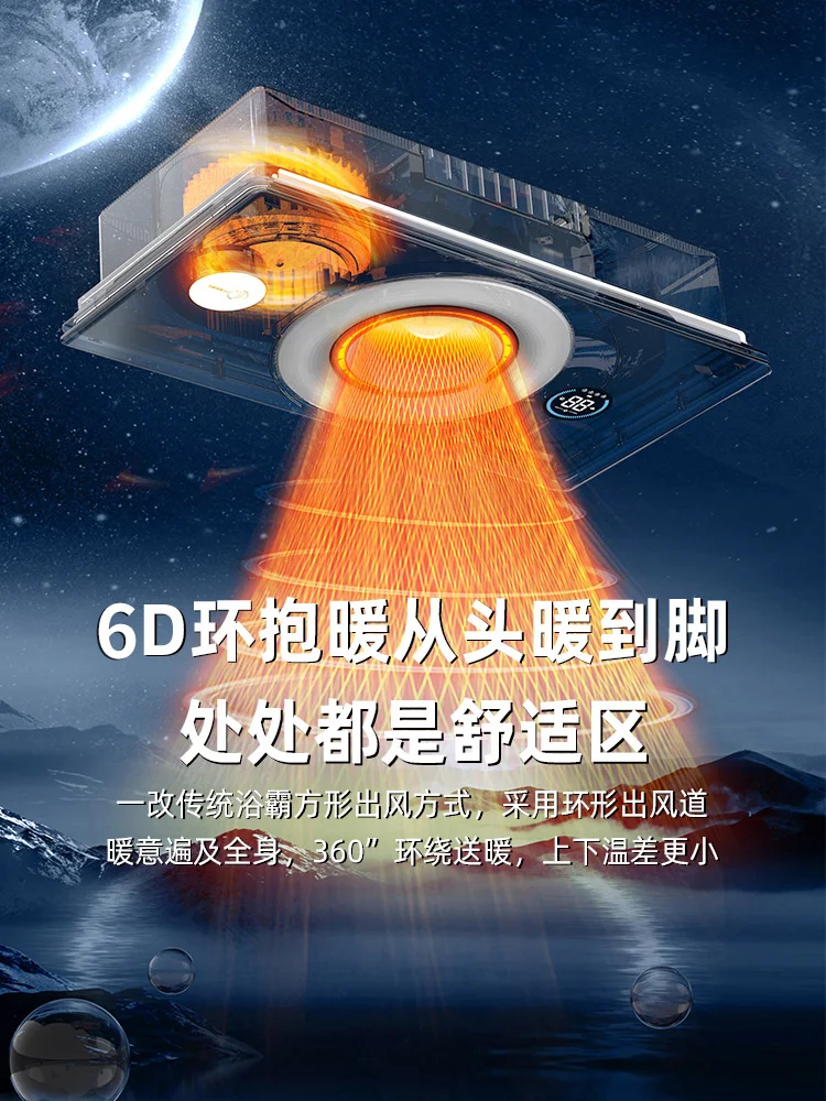 Вытяжной вентилятор SAST 220 В с подогревом в ванной комнате и встроенной потолочной установкой для ванных комнат и туалетов