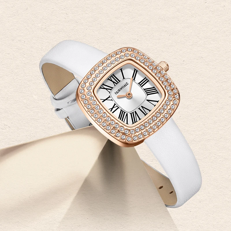 Mark Fairwhale marca FW-3530 orologio da donna tendenza moda luce lusso set di diamanti orologio al quarzo impermeabile retrò