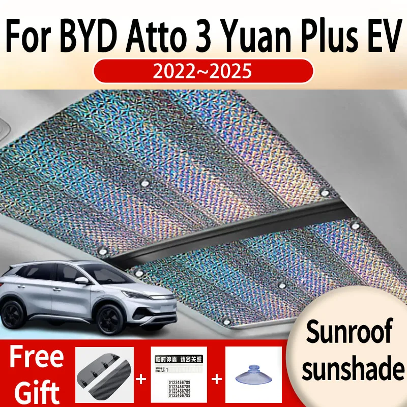 For BYD Atto 3 Yuan Plus EV 2022 2023 2024 2025 Car Sunroof Sunshade Panoramic Windshield Sunshade Anti-ultraviolet Accessories