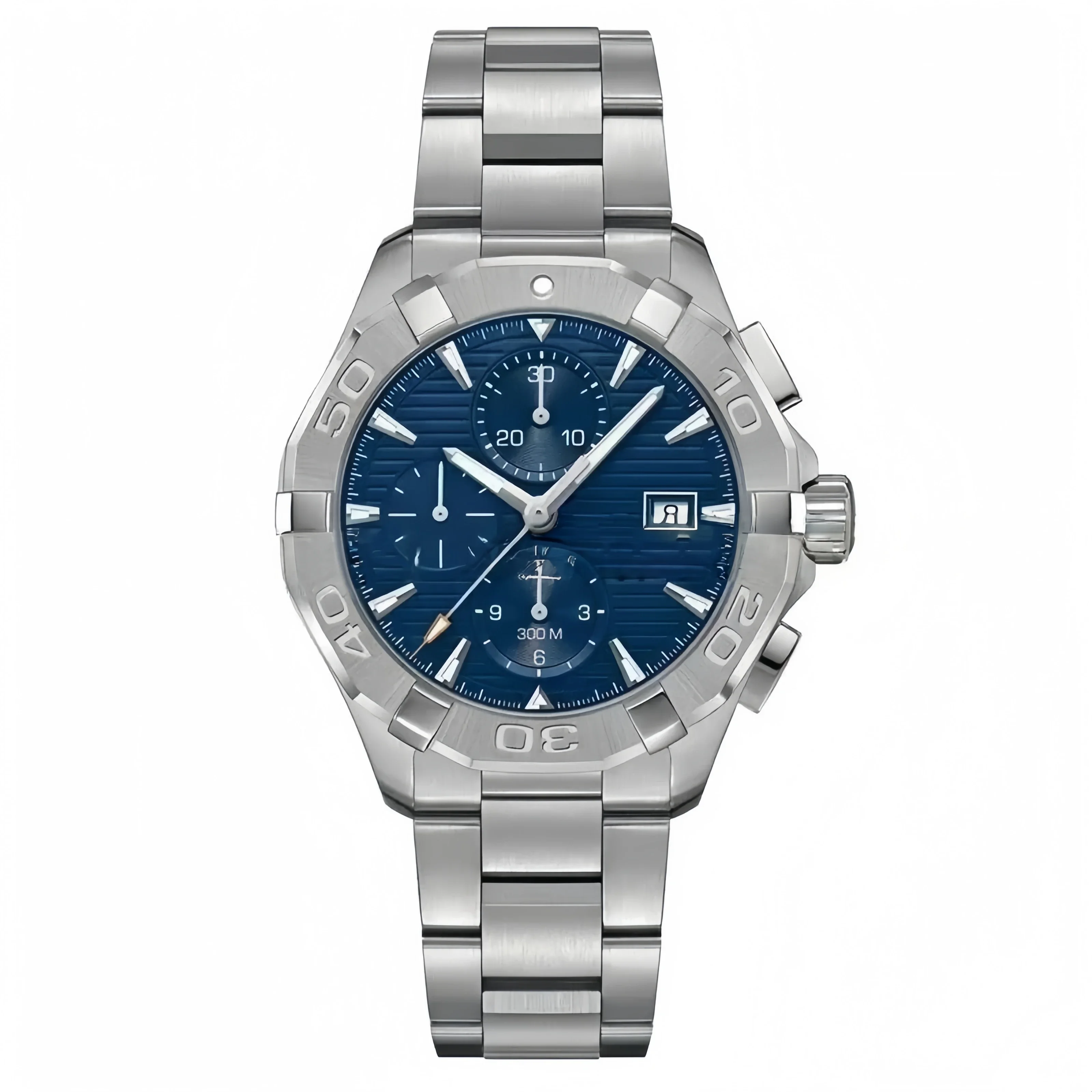 クォーツ メンズ ウォッチ 63 ステンレススチール ブレスレット セラミック ベゼル 夜光サファイアガラス