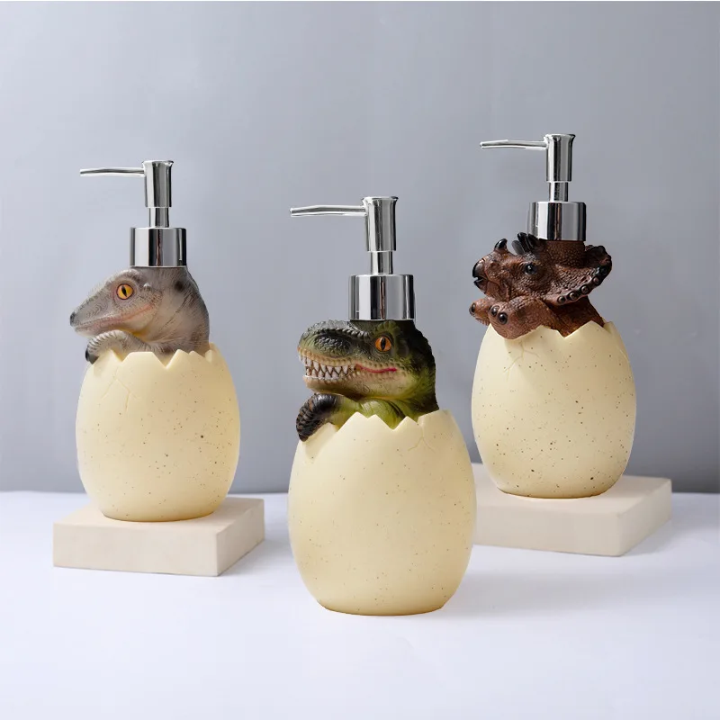 Creative Dinosaur Shape Soap Dispenser Kitchen Refillable Hands Press Bottle Bathroom Shower Gel Container Pump Machine