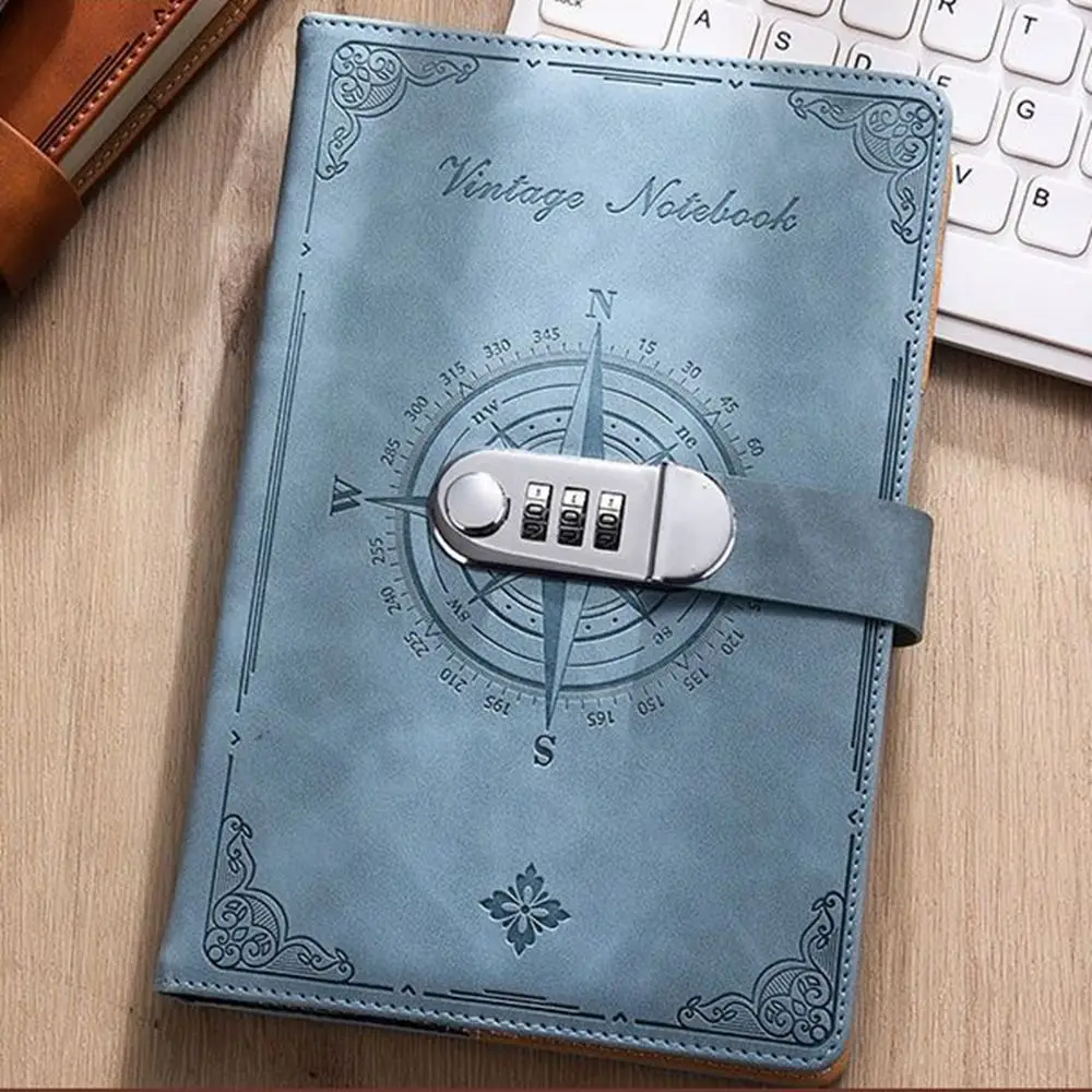 

200-Page Password Notebook Diary Book Protecting Secrets A5 Notebook With Lock Smooth Writing Stationery Travelers Journal