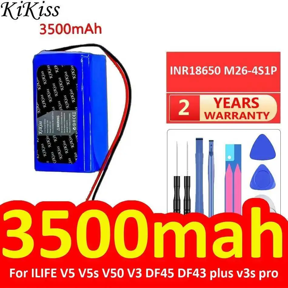 

Cleaning Robot Battery INR18650 M26-4S1P 3500mah For Ilife V5 V5s V50 V3 DF45 DF43 Plus v3s Pro Robot Vacuum Cleaner