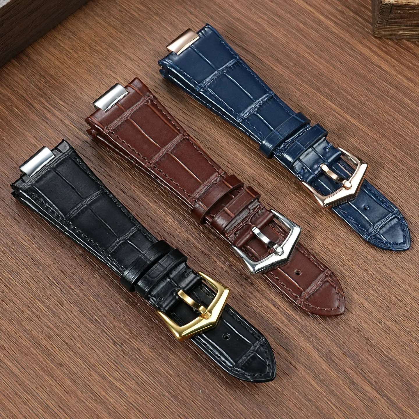 Suitable for Patek Philippe Nautilus Leather Bracelet 5711 5712 5726 5980 Solid Head