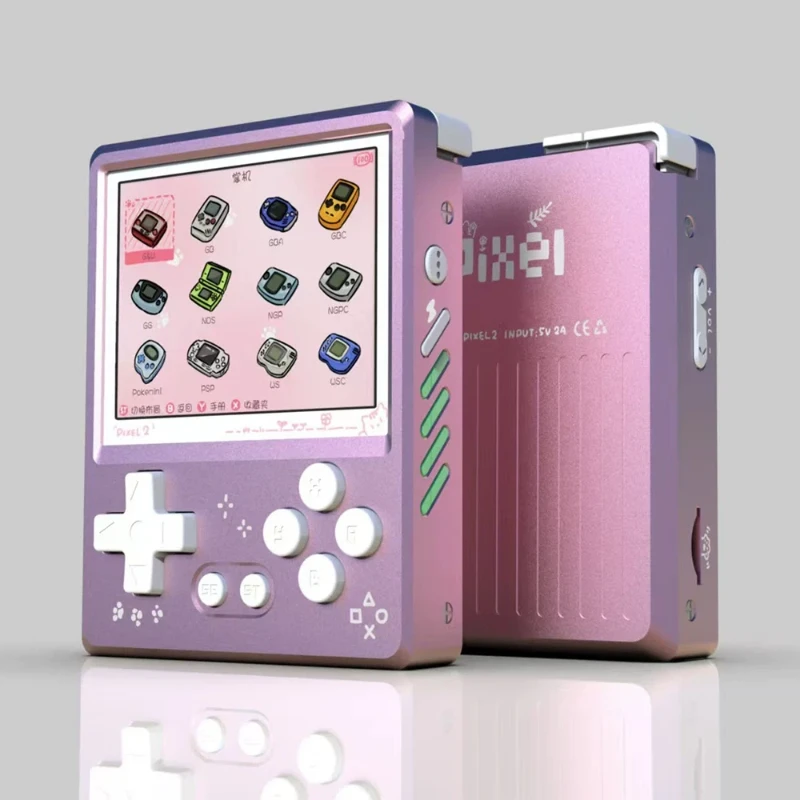 Gkd Pixel 2 Mini Handheld Game Console Metal Body Retro Open Source Portable Pocket Video Game Player Mini Retro Gaming Console