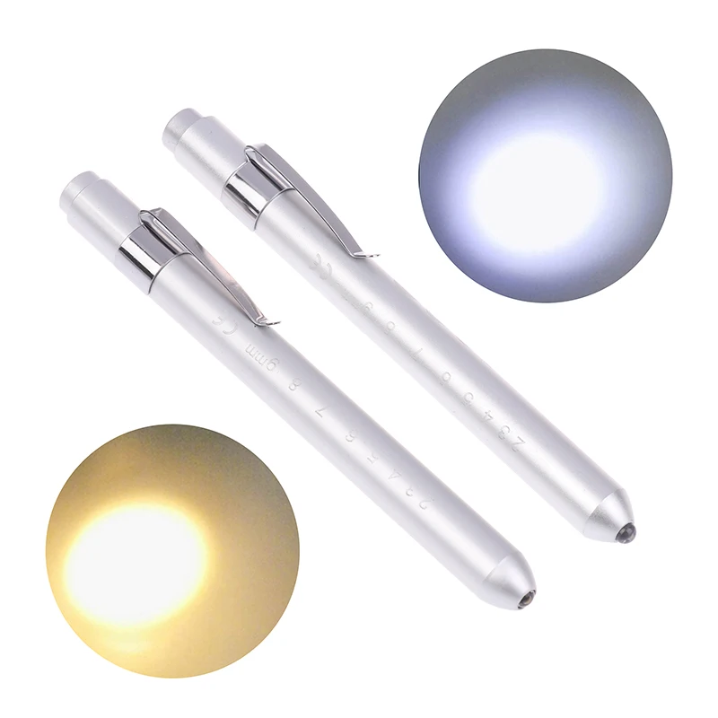 Przenośna Mini Latarka LED do Badania Jamy Ustnej, Latarka do Badania Źrenic, Medyczna Latarka z Miernikiem Źrenic i Linijką