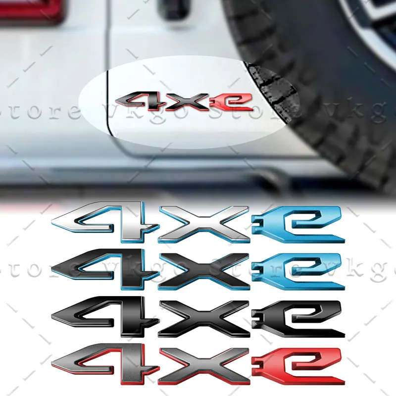 1 Uds. Estilo de coche de plástico ABS 4XE Logo emblema trasero pegatina para Jeep Compass Wrangler JL Compass Renegade Accesorios