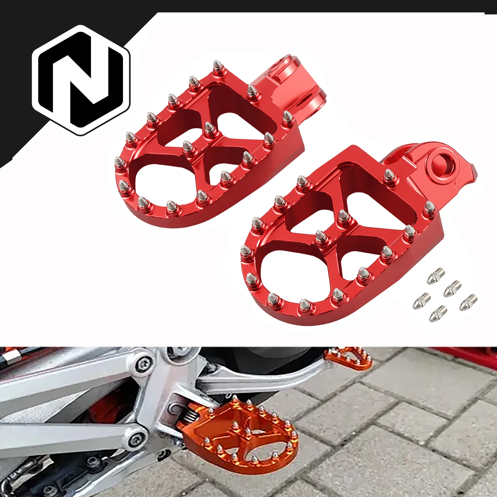 Reposapiés de Carreras NICECNC para Beta 125 250 350 390 400 430 450 480 498 500 RR XTrainer 250 300 Motard 400 450 525