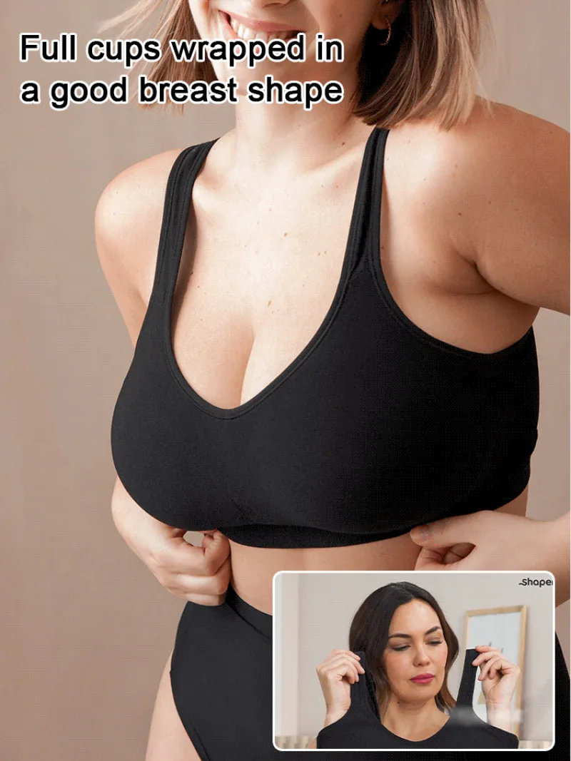 bra lifting body shaping nonmarking gathered small tank top bra bright shaping underwear