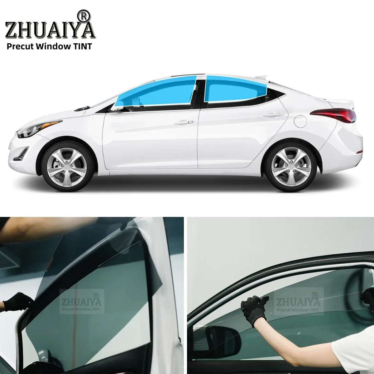 Precut Car Removable Window Tint Film Front Two Door Windows Tint For HYUNDAI ELANTRA 4 DR SEDAN 2011-2016